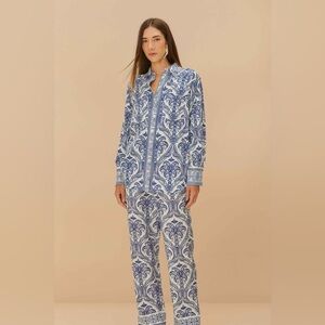 Farm Rio: Off-White Tropical Cameo Lenzing™ Ecovero Euroflax™ Pajama Pants